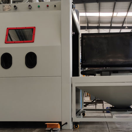 阿拉尔无尘喷砂机半自动模具喷砂机